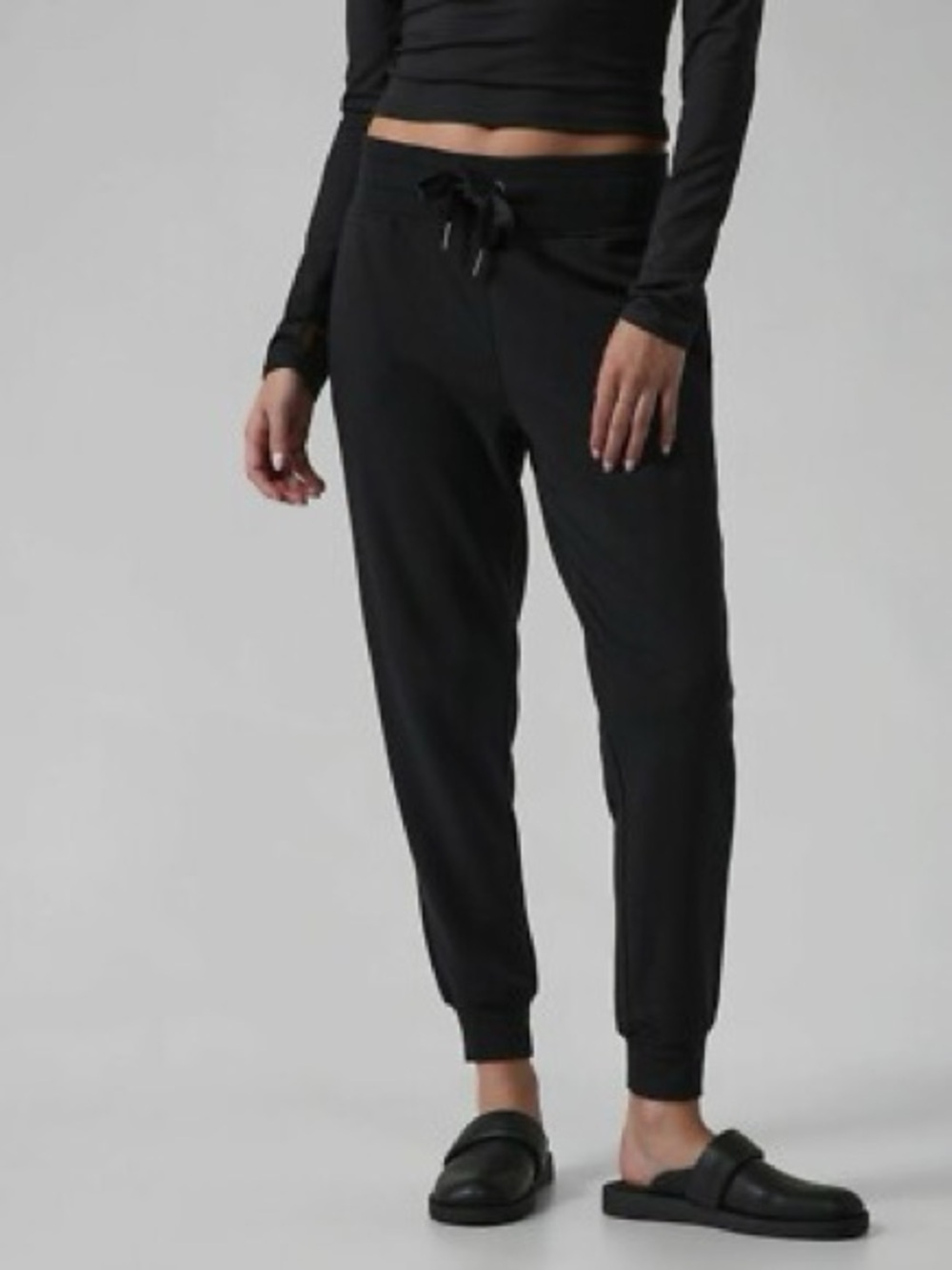 Athleta Balance Jogger Black Drawstring Athletic Pants NWT Size Medium